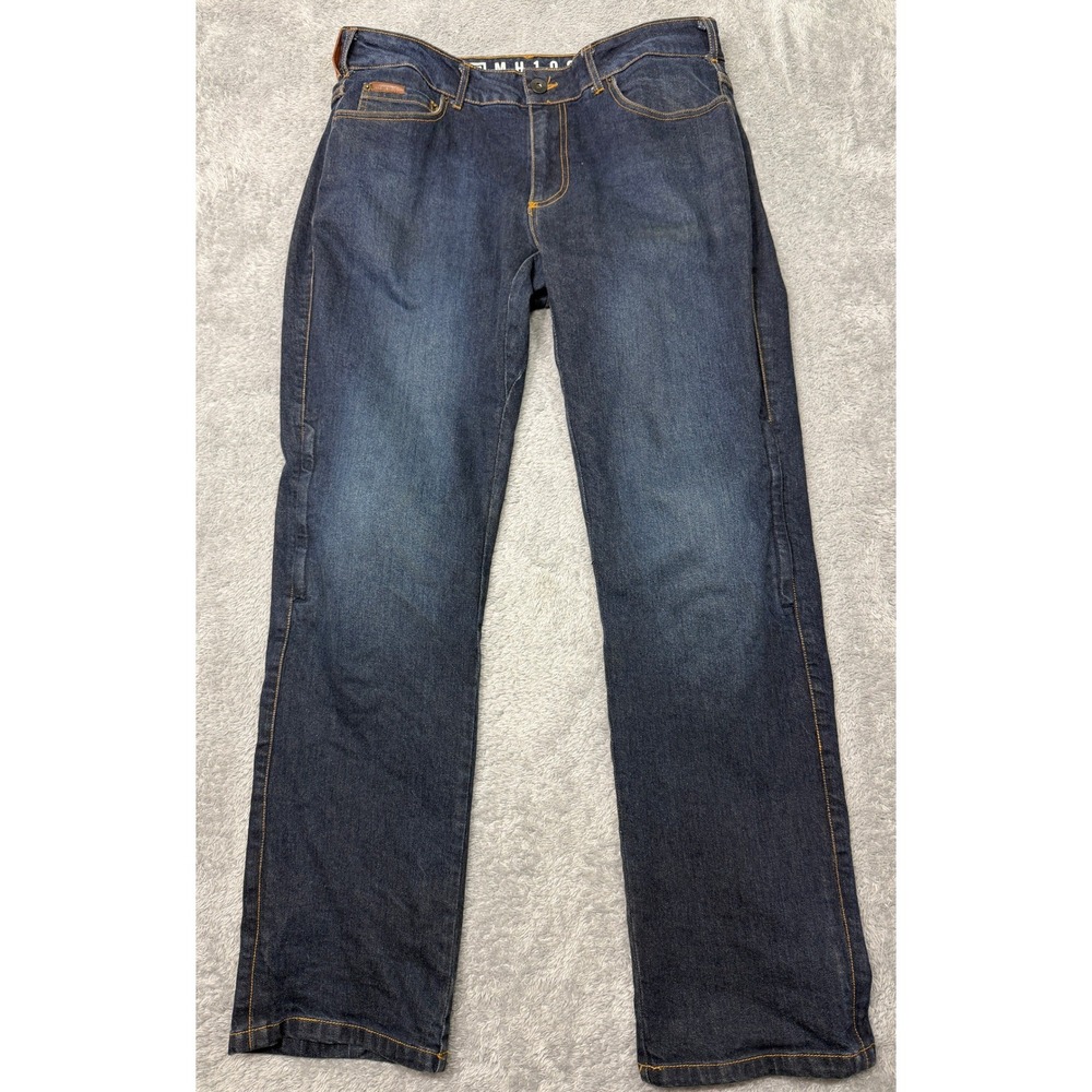 Icon Riding Jeans Men 34x32 Dark Wash MH1000 Cordura D3O Armor Motorcycle Pants